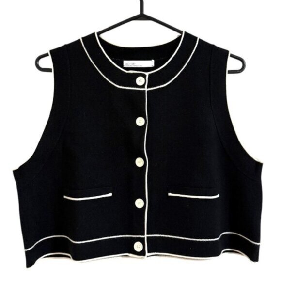 Oak + Fort Button Up Sweater Vest - Picture 3 of 7